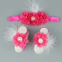 Baby Children Chiffon Flower Head Flower Foot Flower Footband Wholesale Nihaojewelry sku image 4