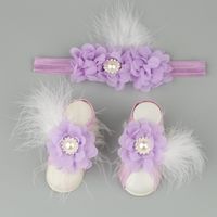 Baby Children Chiffon Flower Head Flower Foot Flower Footband Wholesale Nihaojewelry sku image 5