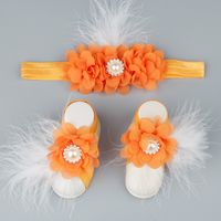 Baby Children Chiffon Flower Head Flower Foot Flower Footband Wholesale Nihaojewelry sku image 6