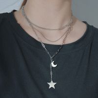 304 Stainless Steel 18K Gold Plated Plating Star Titanium Steel Necklace main image 1
