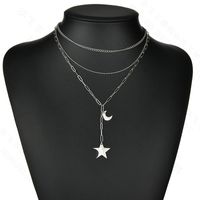 304 Stainless Steel 18K Gold Plated Plating Star Titanium Steel Necklace main image 4