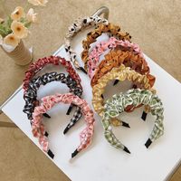 Korean Wavy Fold Women's Retro Lattice Wave Dot Lace Hair Hole Korean Headband main image 2