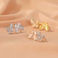 Exaggerated White Pearl Butterfly  Fashion Adjustable Opening Ring Wholesale main image 4