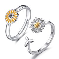 Korean Style Simple Daisy Flower Ring Sunflower Ring Adjustable Ring Wholesale Nihaojewelry main image 1