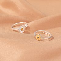 Korean Style Simple Daisy Flower Ring Sunflower Ring Adjustable Ring Wholesale Nihaojewelry main image 4