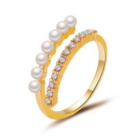 Baroque Pearl Ring Simple Literary Design Sense Opening Ring Wholesale Nihaojewelry main image 2