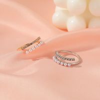 Baroque Pearl Ring Simple Literary Design Sense Opening Ring Wholesale Nihaojewelry main image 3