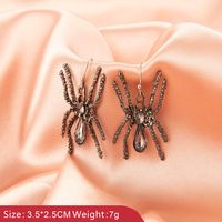 Retro Spider Plating Alloy Artificial Gemstones Earrings main image 5