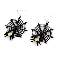 Retro Spider Plating Alloy Artificial Gemstones Earrings main image 3