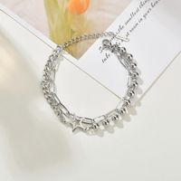 Korean Fashion Titanium Steel Five-pointed Star Niche Jewelry Double-layer Wild Jewelry Bracelet For Women sku image 1