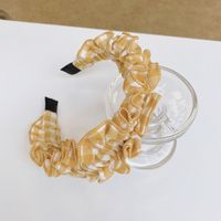 Korean Wavy Fold Women's Retro Lattice Wave Dot Lace Hair Hole Korean Headband sku image 5