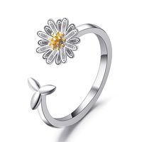 Korean Style Simple Daisy Flower Ring Sunflower Ring Adjustable Ring Wholesale Nihaojewelry sku image 1