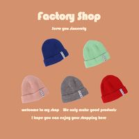 Fabric Core-spun Yarn Knitted Hat Solid Color Simple Children's Woolen Hat Wholesale Nihaojewelry main image 6