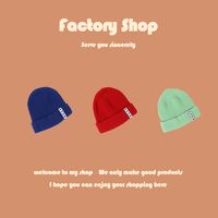 Fabric Core-spun Yarn Knitted Hat Solid Color Simple Children's Woolen Hat Wholesale Nihaojewelry main image 4