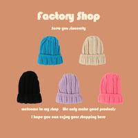 Thick Thread Woolen Hat Children's Knitted Hat Candy Color Solid Color Pullover Cap Wholesale Nihaojewelry main image 2