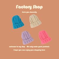 Thick Thread Woolen Hat Children's Knitted Hat Candy Color Solid Color Pullover Cap Wholesale Nihaojewelry main image 3