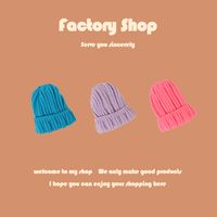 Thick Thread Woolen Hat Children's Knitted Hat Candy Color Solid Color Pullover Cap Wholesale Nihaojewelry main image 4