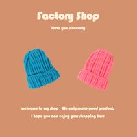 Thick Thread Woolen Hat Children's Knitted Hat Candy Color Solid Color Pullover Cap Wholesale Nihaojewelry main image 5