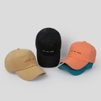 Korean New Fashion Letter Solid Color Embroidery Hip Hop Style Baseball Cap main image 6