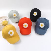 Kinder Daisy Sunflower Baseball Mütze Ins Internet Internet-promi Koreanische Version Von Jungen Und Mädchen Hip Hop Einfarbige Kappe Sonnenhut main image 5