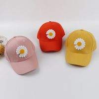 Kinder Daisy Sunflower Baseball Mütze Ins Internet Internet-promi Koreanische Version Von Jungen Und Mädchen Hip Hop Einfarbige Kappe Sonnenhut main image 3