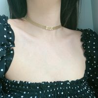 Sexy Wide Titanium Steel Short Necklace Chocker Neckband For Women Wholesale main image 4