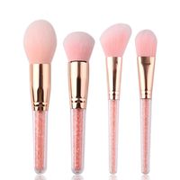 4 Quicksand Beauty Tools Crystal Handle Nylon Hair Makeup Brush Set sku image 2