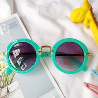 New Fashion Children's Sunglasses Anti-ultraviolet Radiation Round Glasses Wholesale Nihaojewelry sku image 3