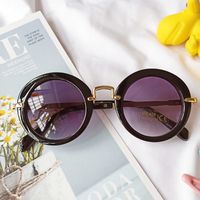 New Fashion Children's Sunglasses Anti-ultraviolet Radiation Round Glasses Wholesale Nihaojewelry sku image 4