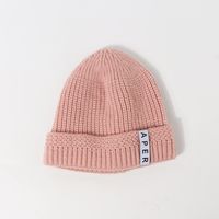 Fabric Core-spun Yarn Knitted Hat Solid Color Simple Children's Woolen Hat Wholesale Nihaojewelry sku image 2
