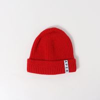 Fabric Core-spun Yarn Knitted Hat Solid Color Simple Children's Woolen Hat Wholesale Nihaojewelry sku image 7
