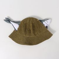 Salted Fish Thick Corduroy Fisherman Hat Children's Hat New Basin Hat Wholesale Nihaojewelry sku image 4