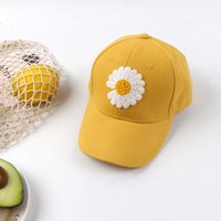 Kinder Daisy Sunflower Baseball Mütze Ins Internet Internet-promi Koreanische Version Von Jungen Und Mädchen Hip Hop Einfarbige Kappe Sonnenhut sku image 3