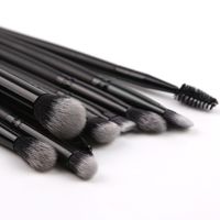 Hot Sale 9 Man-made Fiber Make-up Brushes Black Wooden Handle Eyeshadow Brush Set Beauty Tools main image 4