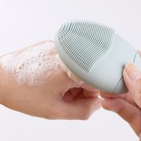 Pebbles Double-sided Soft Haired Silicone Face Wash Artifact Deep Cleansing Facial Brush main image 5