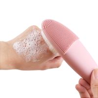 Double-sided Soft Haired Silicone Face Wash Artifact Deep Cleansing Facial Brush main image 4