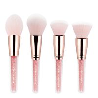 4 Quicksand Beauty Tools Crystal Handle Nylon Hair Makeup Brush Set main image 2