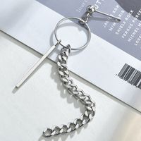 Harajuku Earrings Ring Long Chain Ear Clips Titanium Steel Tassel Jewelry Single main image 3