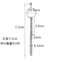 Harajuku Earrings Ring Long Chain Ear Clips Titanium Steel Tassel Jewelry Single main image 6