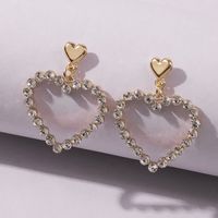 Vente Chaude Amour Perle Mode Boucles D&#39;oreilles Diamant En Gros Nihaojewelry main image 5