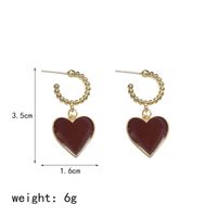 S925 Silver Needle Retro Love  Korean Fashion C Word Simple Earrings main image 6