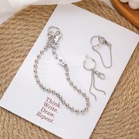 Asymmetrical Lock Chain Girl Earrings Hip Hop Chain Necklace Wholesale Nihaojewelry main image 4