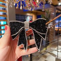 Neue Koreanische Version Von Kristall Blinkende Diamant Bowknot Haarnadel Hinterkopf Clip Haarschmuck Haarnadel Schwarz Voll Bohrer Schmuck Frauen sku image 1