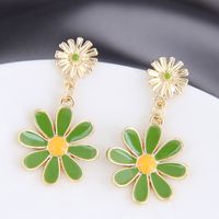 925 Silver Needle Korean Fashion Wild Daisy Chrysanthemum Alloy Earrings sku image 2