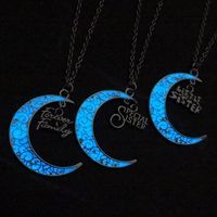 Best Seller In Europe And America Hollow Lucky Tree Moon Noctilucent Necklace Halloween Fluorescent Pendant Christmas Gift main image 5