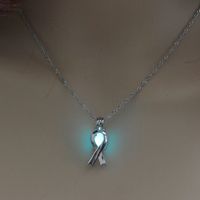 Hot-selling Halloween Simple Hollow Luminous Tie Pendant Necklace Wholesale Nihaojewelry main image 4