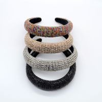 Hot Sale Korea Full Drill Sponge With Drill Baroque Style Wide Edge Rhinestone Headband Wholesale Nihaojewelry main image 3