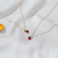 New Simple Student Fruit Apple Clavicle Chain Necklace For Women main image 4