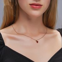 New Simple Student Fruit Apple Clavicle Chain Necklace For Women main image 6