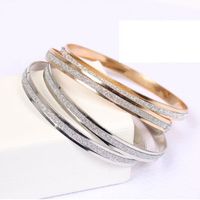 Fashion Hot-saling Exaggerated Frosted Silver Ladies Wild Alloy Bracelet main image 4